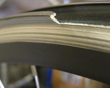 [Worn out rim brake track]